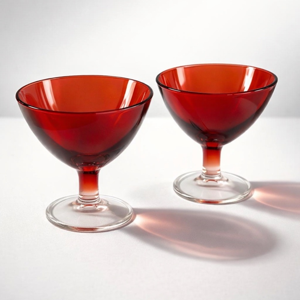 GORGEOUS MID-CENTURY STYLE LEONARDO BARWARE GLASSES MADE IN GERMANY SET OF 2‎